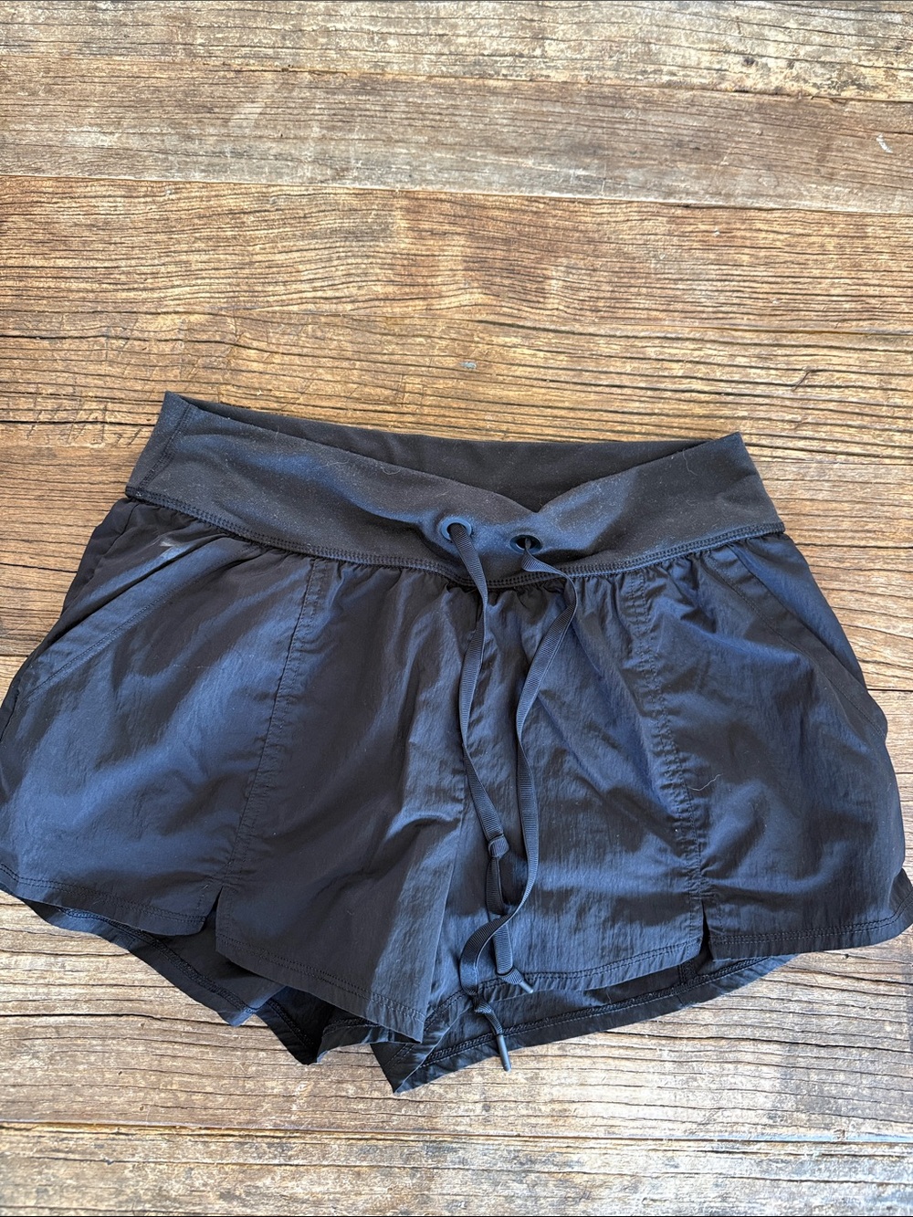 aerie Offline Black Drawstring Athletic Shorts